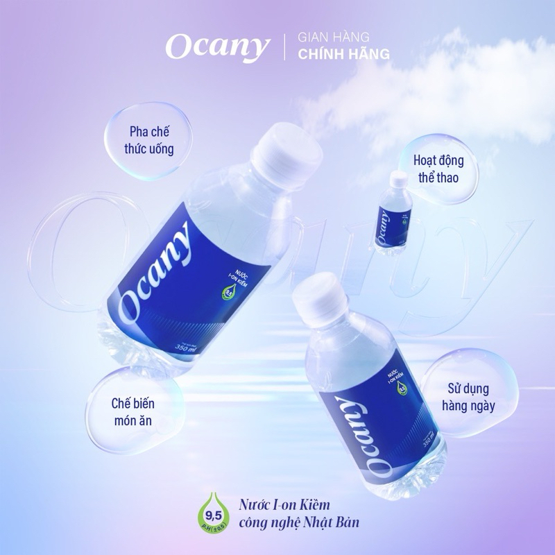Nước uống ion kiềm pH 9.5 chai 350ml-Thùng 24 chai