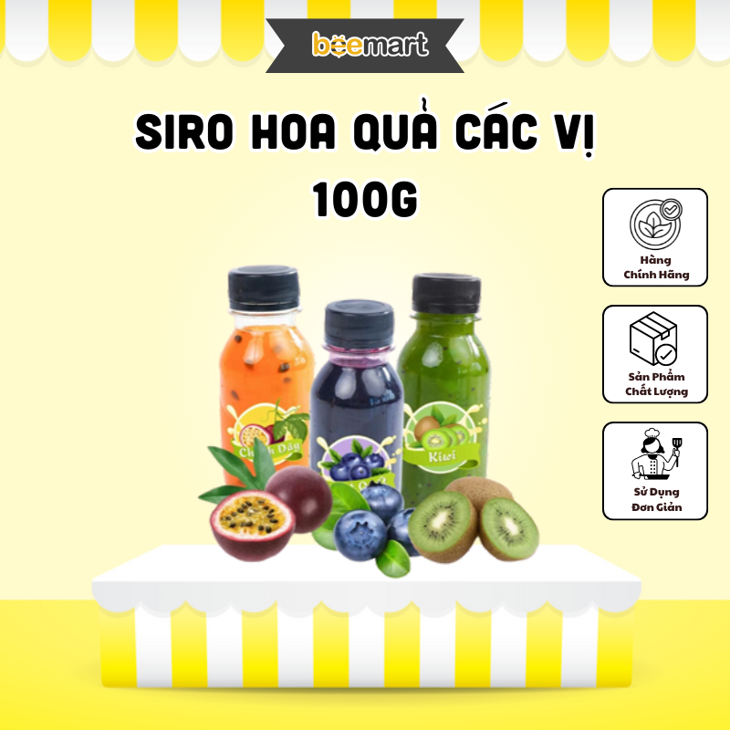 Siro Hoa Quả các vị chai 100ml | Shopee Việt Nam
