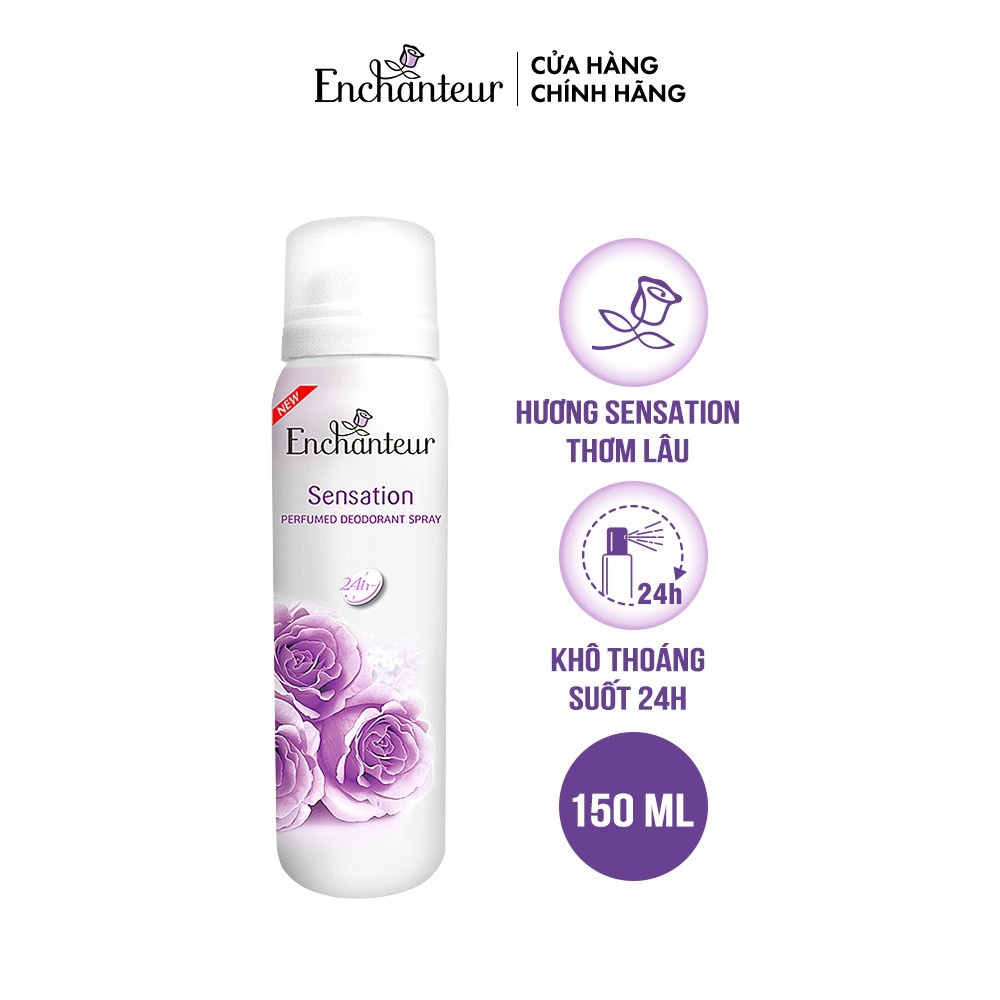 Xịt khử mùi Enchanteur Charming/Delightful/Romantic/Magic 150ml