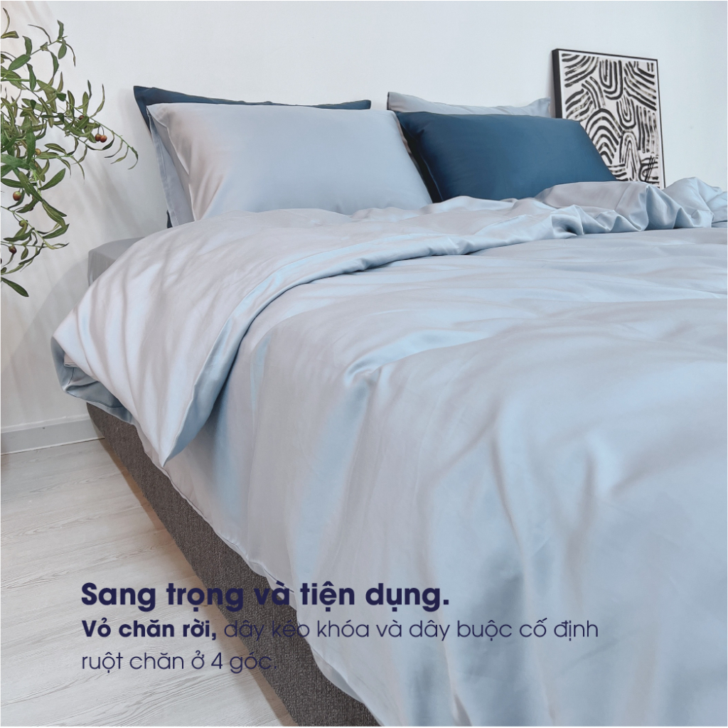 Ảnh Vỏ chăn lụa 100% Tencel tự nhiên Changmi Bedding nhập khẩu Châu Âu chính hãng mềm mượt và mát lạnh 3