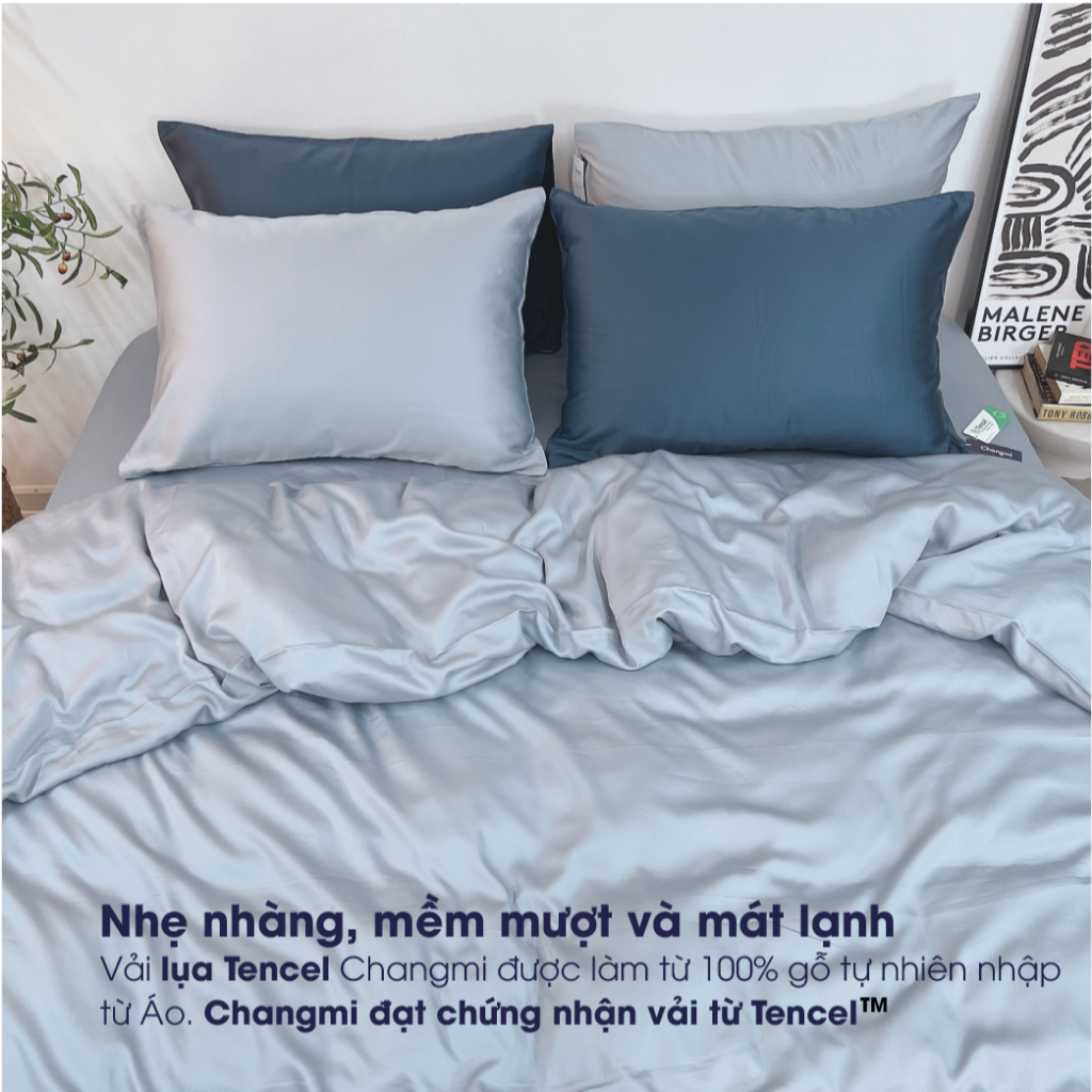 Ảnh Vỏ chăn lụa 100% Tencel tự nhiên Changmi Bedding nhập khẩu Châu Âu chính hãng mềm mượt và mát lạnh 2