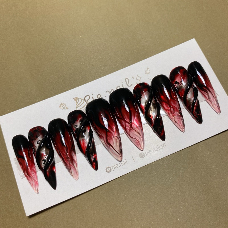 142. nailbox loang đen đỏ(p2)