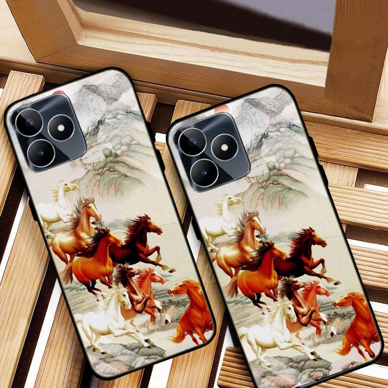 ỐP LƯNG REALME C51, REALME C53 HÌNH 555 LƯNG KÍNH CƯỜNG LỰC CAO CẤP