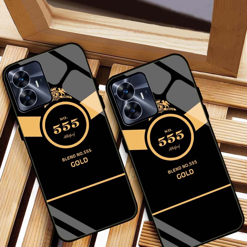 ỐP LƯNG REALME C55 HÌNH 555 LƯNG KÍNH CƯỜNG LỰC CAO CẤP