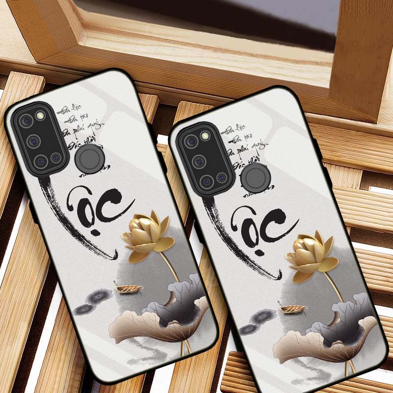 ỐP LƯNG REALME 7I, REALME C17 HÌNH 555 LƯNG KÍNH CƯỜNG LỰC CAO CẤP