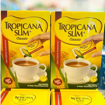 COMBO 3 HỘP ĐƯỜNG BẮP ĂN KIÊNG/ ĐƯỜNG ĂN KIÊNG TROPICANA SLIM CLASSIC - hộp 100gr ( 50 gói x 2gr )