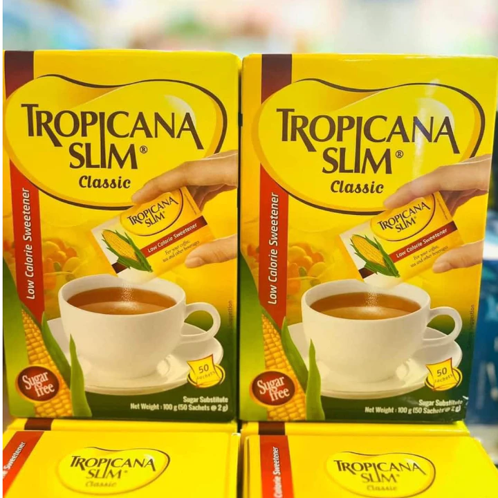 COMBO 3 HỘP ĐƯỜNG BẮP ĂN KIÊNG/ ĐƯỜNG ĂN KIÊNG TROPICANA SLIM CLASSIC - hộp 100gr ( 50 gói x 2gr )