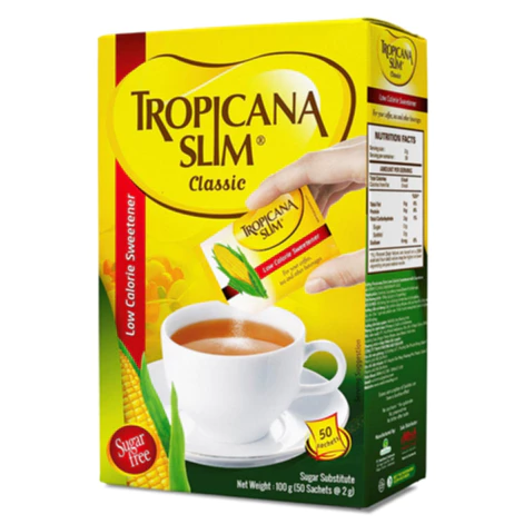 COMBO 2 HỘP ĐƯỜNG BẮP ĂN KIÊNG/ ĐƯỜNG ĂN KIÊNG TROPICANA SLIM CLASSIC - hộp 100gr ( 50 gói x 2gr )