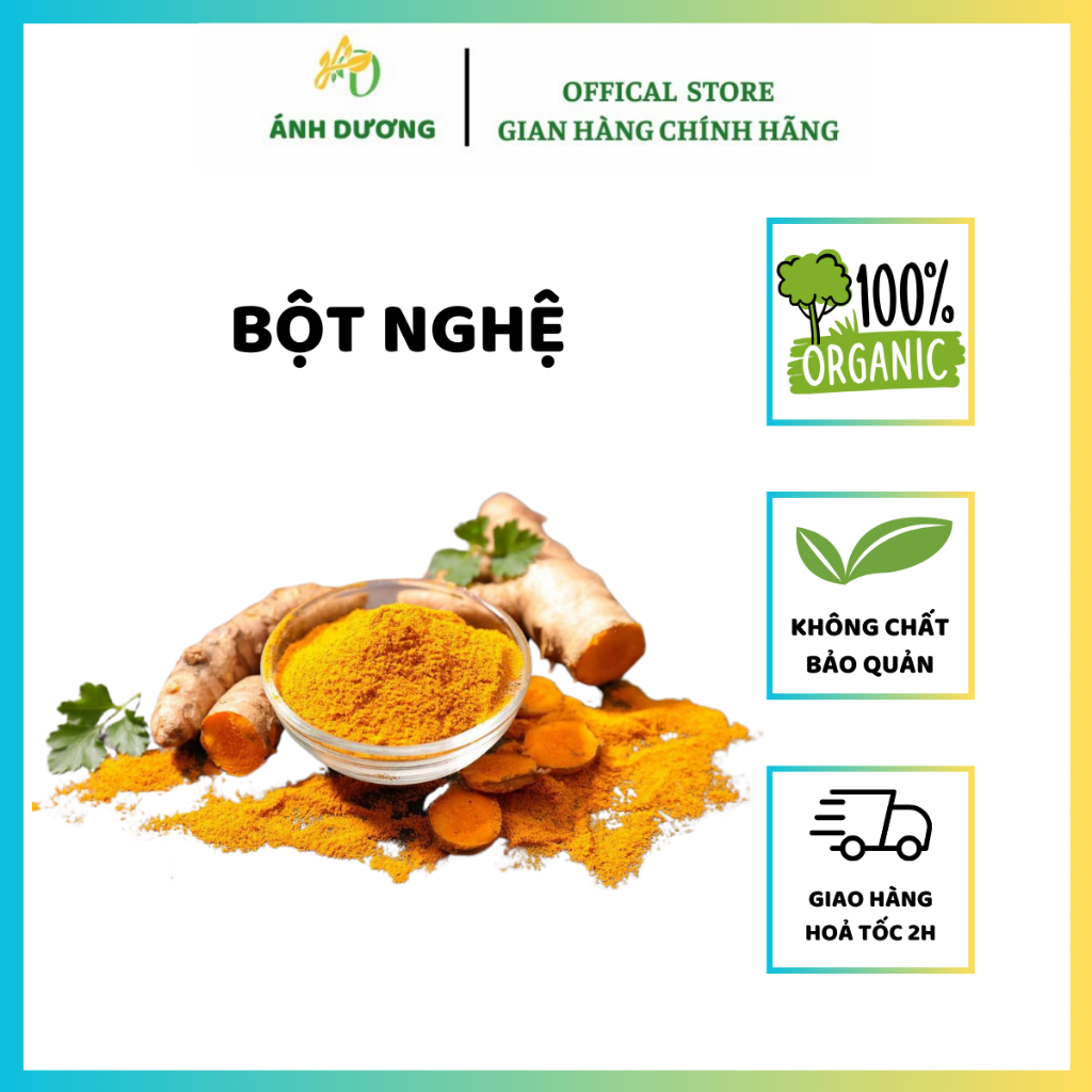 500GR Bột Nghệ Vàng Nguyên Chất Hữu Cơ Làm Trắng Da, Giảm Mụn, Tạo Màu, Làm Gia Vị