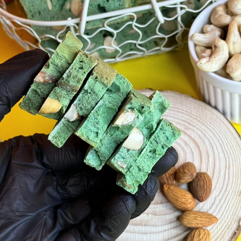 Bánh biscotti, bánh ăn kiêng KD Shop hỗ trợ giảm cân vị matcha trà xanh 300g
