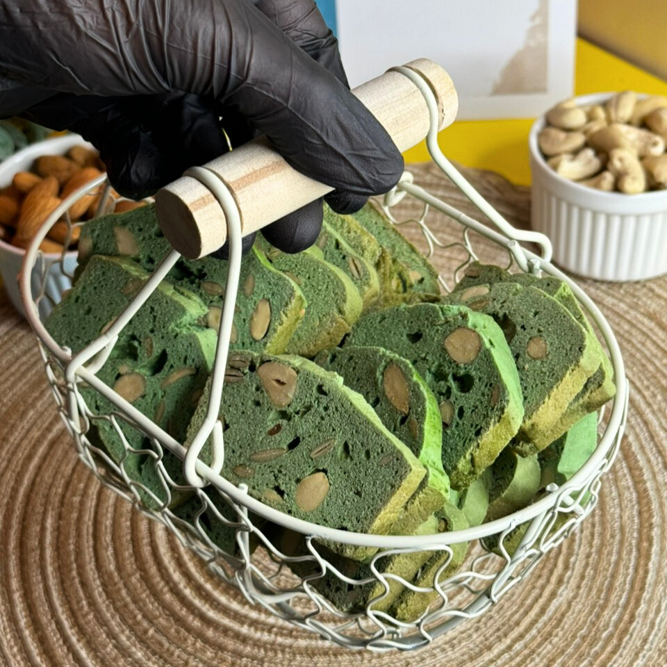 Bánh biscotti, bánh ăn kiêng KD Shop hỗ trợ giảm cân vị matcha trà xanh 300g