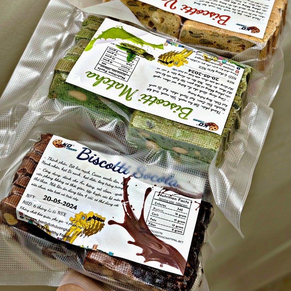 Bánh biscotti, bánh ăn kiêng KD Shop hỗ trợ giảm cân vị vani 300g