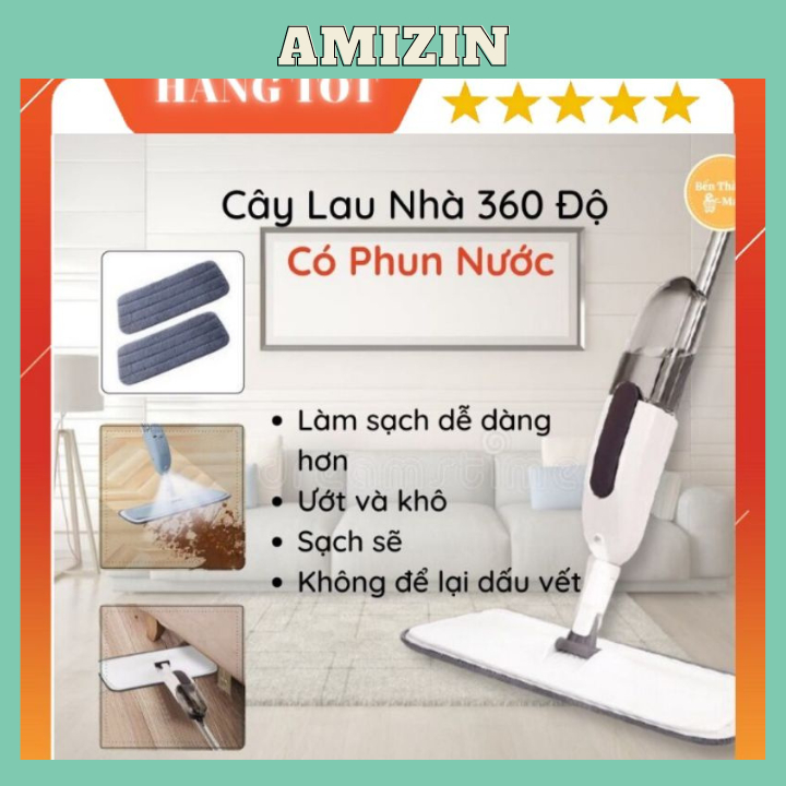 Chổi Lau Nhà Có Bình Xịt Nước Phun Sương Xoay 36 Độ Bộ Chổi Lau Nhà Thông Minh Phun Sương Lau Siêu Sạch