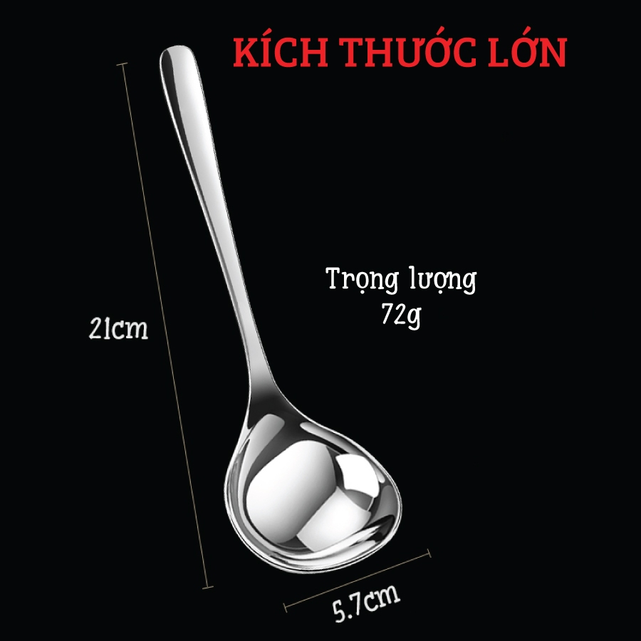 Ảnh Muôi Canh Inox 304 Nhỏ Nguyên Khối Kalpen 2