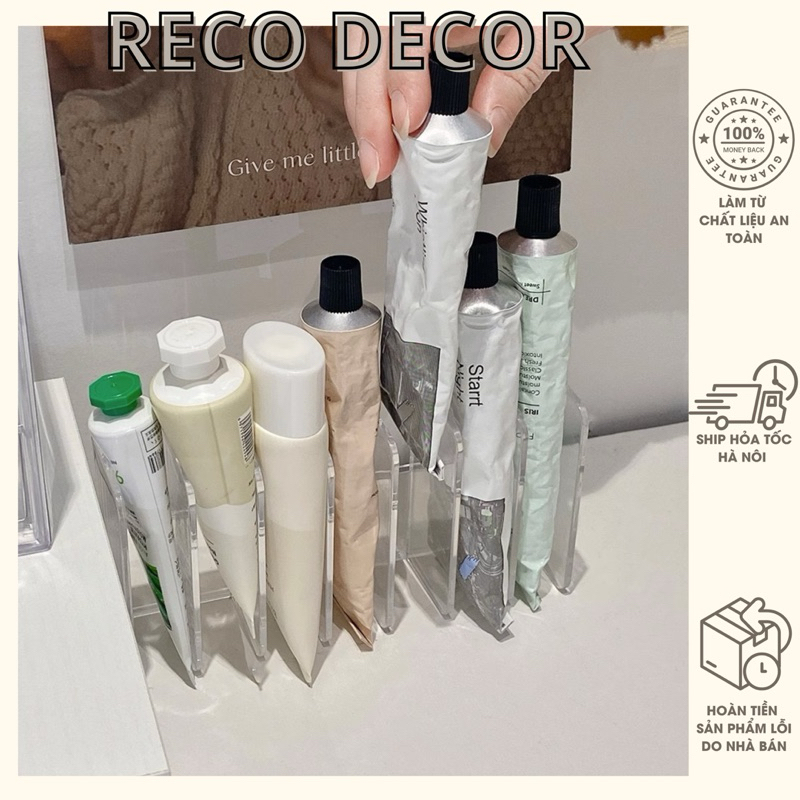 Khay Mini Trong Suốt Đựng Lọ Kem Dạng Tuýp Bảo Quản Ngăn Nắp RECO ...