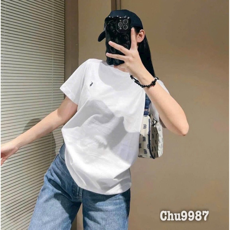 Aó Phông Nữ Cotton Tàu Thêu Ngựa Cổ Tròn Form Rộng Freesize Mã 886 | BigBuy360 - bigbuy360.vn