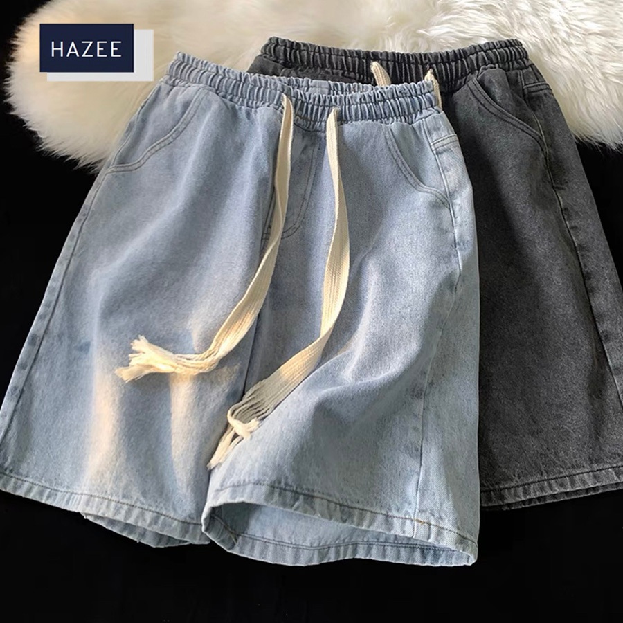 Quần jean Nam ngắn bigsize HAZEE vải co giãn lưng chun, quần nam boy phố Full size: M/L/XL/2XL/3XL (tới 90kg)