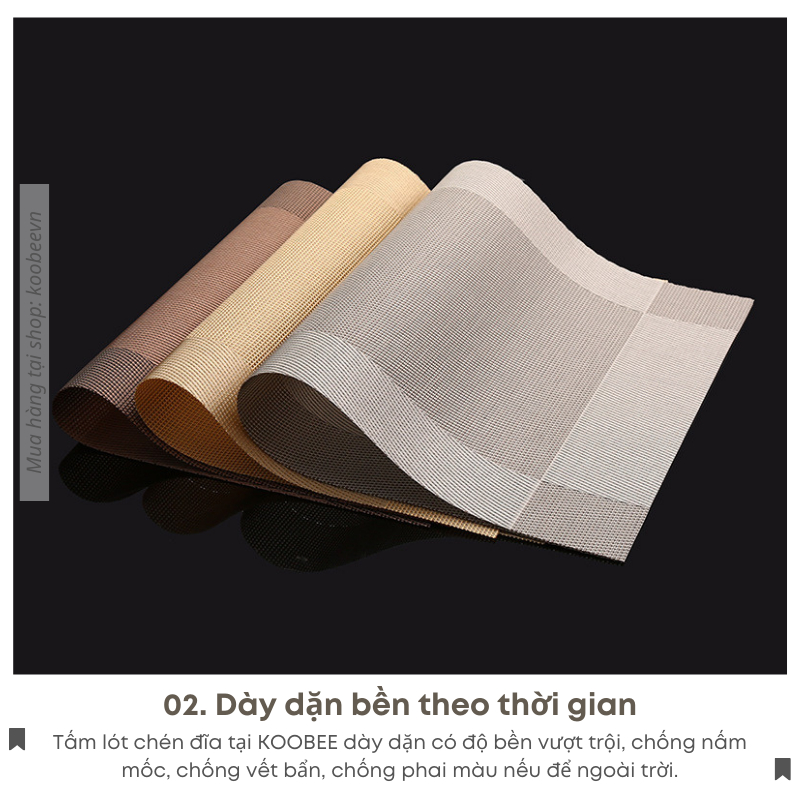 [Loại 1] Tấm Lót Bàn Ăn Placemat PVC Phong Cách Châu Âu Cách Nhiệt Chống Thấm Chống Trơn Trượt Cao Cấp | 087