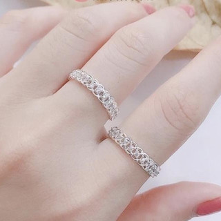 Nhẫn kim tiền full , tài lộc đá cao cấp , bạc ta dày dặn - JENA SLIVER