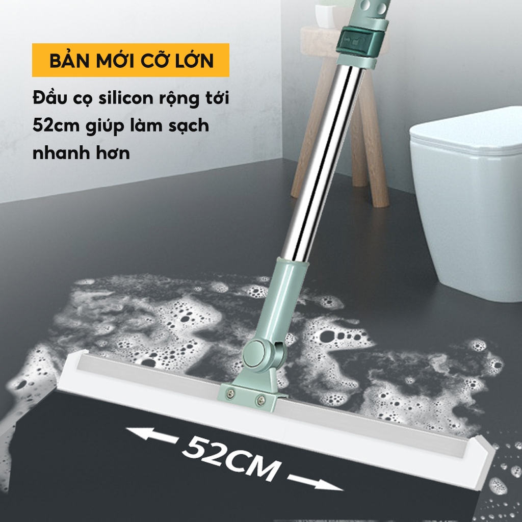 Chổi gạt nước sàn nhà tắm nhà vệ sinh JYoohome Chổi quét nhà đầu silicon dẻo lau kính, góc tường