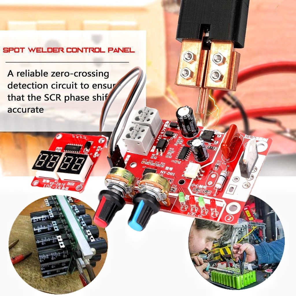 NY-D01 máy hàn điểm 40A/100A mạch hàn cell pin 12v Bảng Điều Khiển Hàn ...