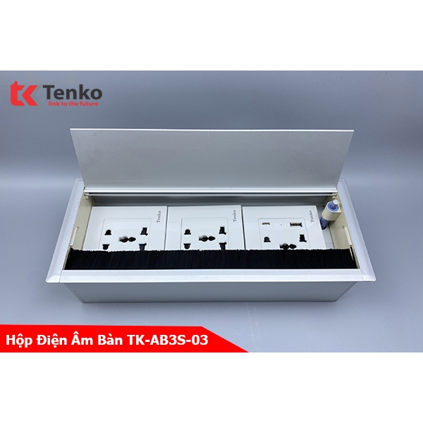 Hộp Điện Âm Bàn Họp Đa Năng Tích Hợp USB Box Nhôm Nguyên Khối Tenko TK ...