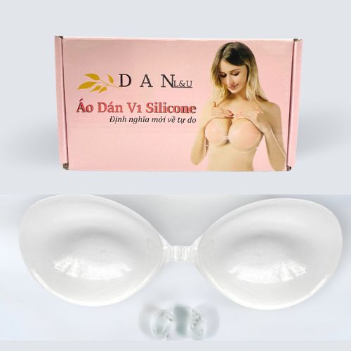 Miếng Dán Ngực Silicon Trong Suốt Độn Nâng Ngực Cài Trước Kèm Dây Trong 4960