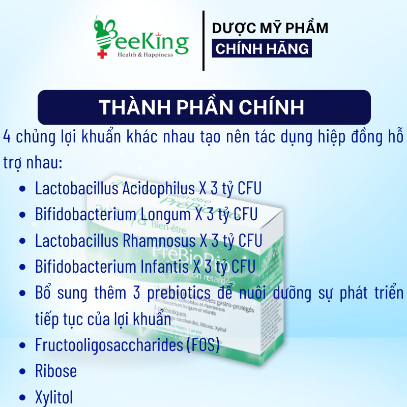 ACTIVA PRÉBIOPRO - Men vi sinh đường ruột 12 tỉ lợi khuẩn - Hộp 30 viên