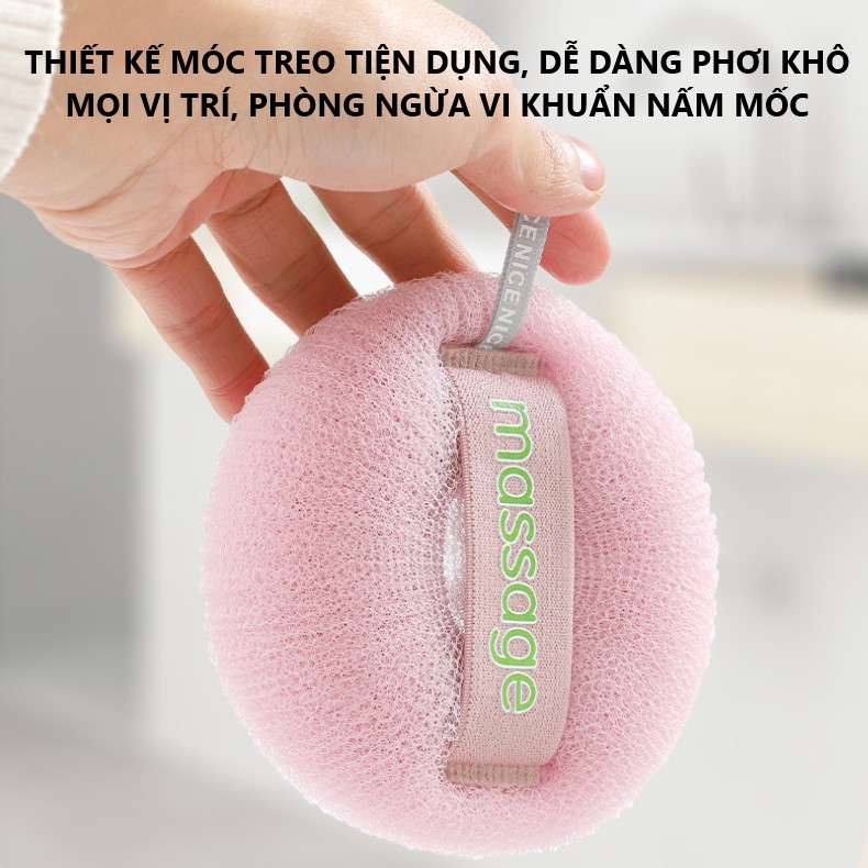 Bông Tắm Massage Tạo Bọt Tẩy Tế Bào Chết Kiểu Nhật Công Nghệ Lưới (BÔNG TẮM KẸP NGÓN) | BigBuy360 - bigbuy360.vn