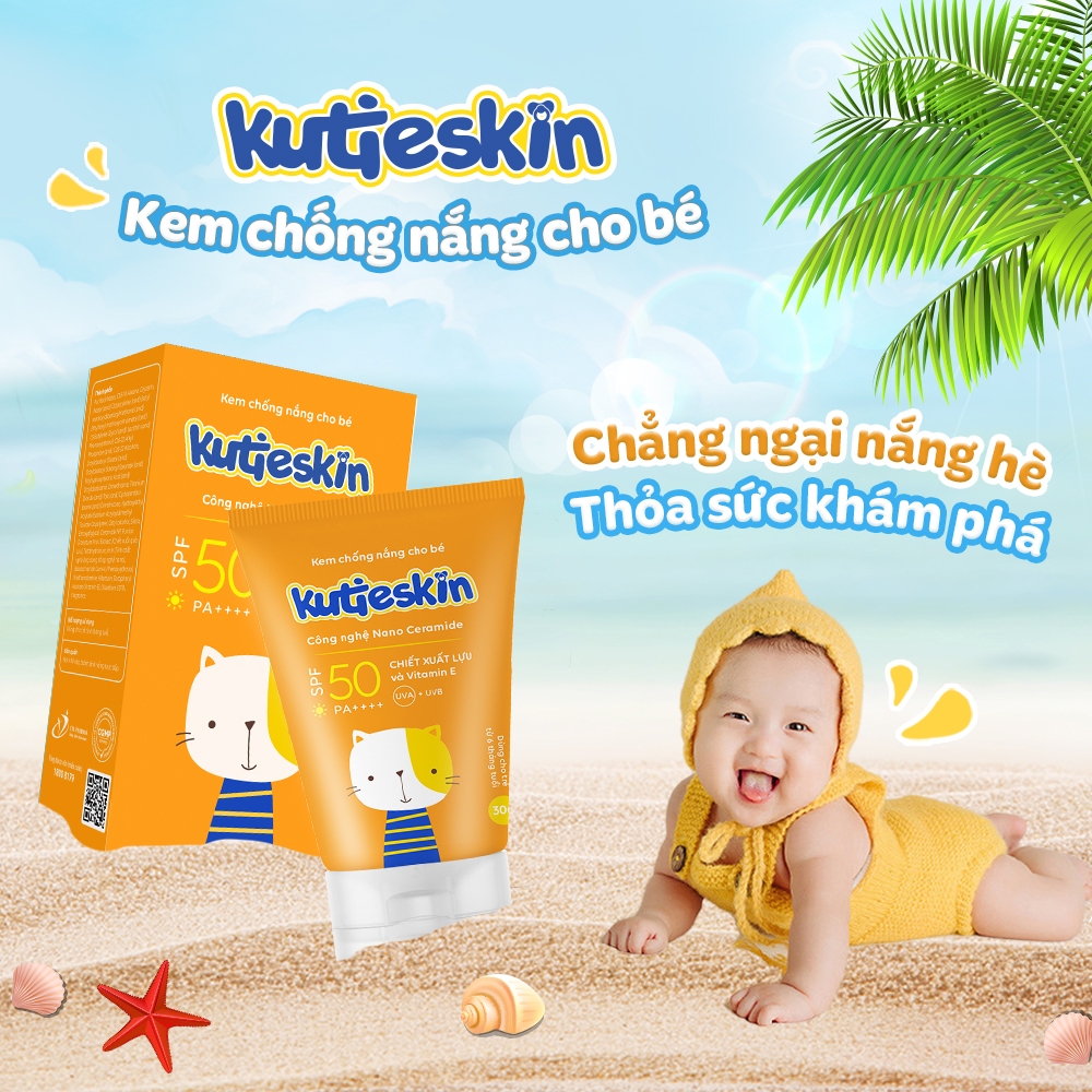 Ảnh Combo 1 kem chống nắng cho bé và 1 kem bôi dịu da Kutieskin 30gr - CNK01, KKD01 3