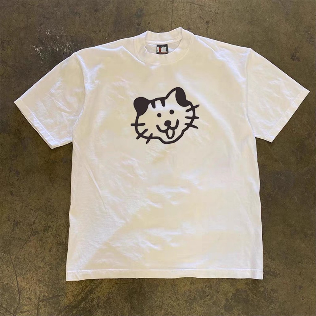 Áo Thun Cổ Tròn Nam In Hình Sticker Thỏ, Mèo, Cây Thông, Cá Sấu Phong Cách Trẻ Trung Năng Động Chất Liệu Cotton Mềm Mịn