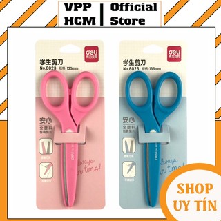 1 Cái Kéo học sinh 135mm DeLi 6023 kéo thủ công tiện lợi