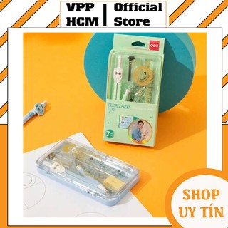 Bộ dụng cụ học sinh Deli H610 gồm 7 món đồ dùng học sinh