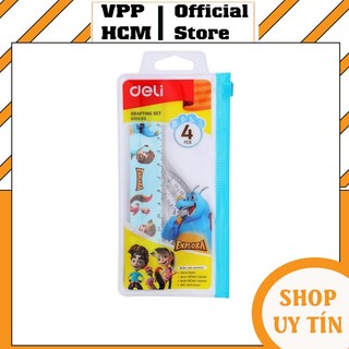 1 Bộ dụng cụ học sinh 4 món thước Deli EG01503