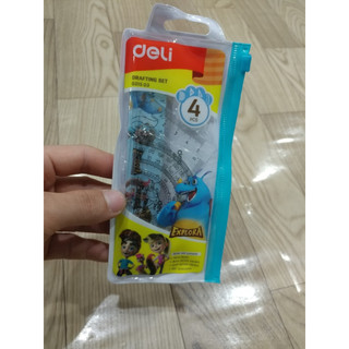 1 Bộ dụng cụ học sinh 4 món thước Deli EG01503