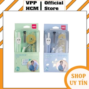 Bộ dụng cụ học sinh Deli H610 gồm 7 món đồ dùng học sinh