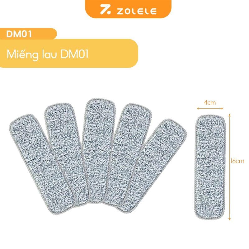 Ảnh Bông lau thay thế Zolele size 16x4 cây lau tự vắt mini cầm tay DM01 1