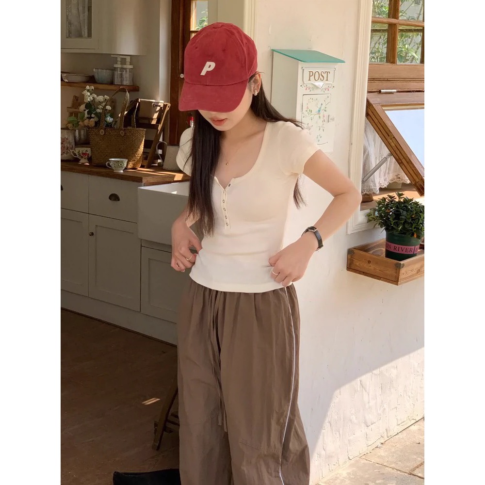 [CÓ SIZE] Áo Thun Ngắn Tay RANSHI Cổ Tròn Form Dáng Basic Chất Thun Tăm Co Giãn Dễ Phối Đồ