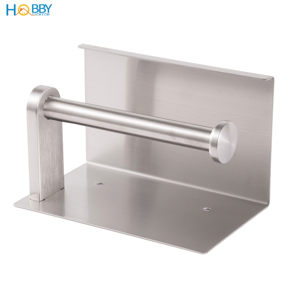 Kệ để giấy vệ sinh có mái che dán tường inox 304 Hobby Home Decor G3