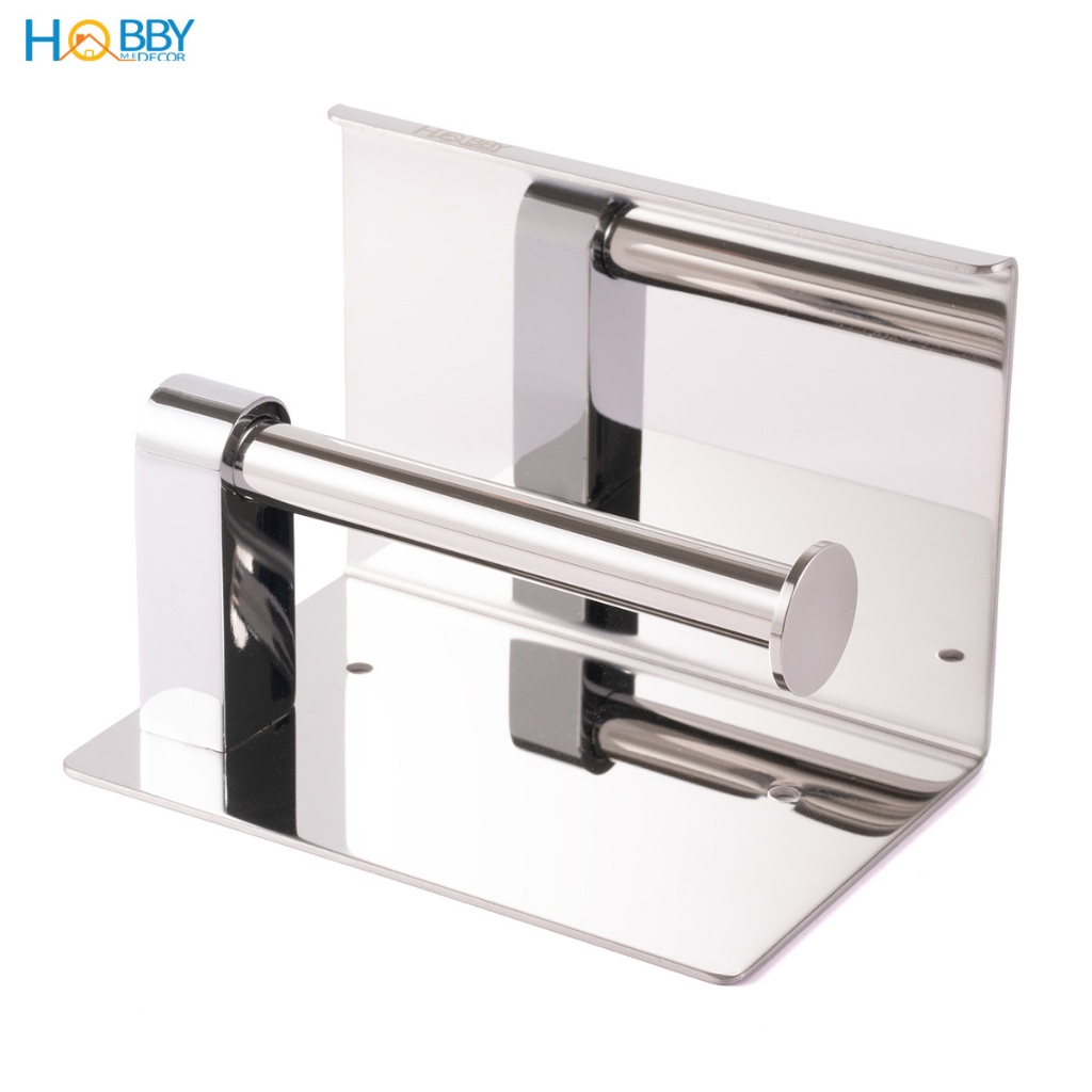 Kệ để cuộn giấy vệ sinh có mái che inox 304 bóng Hobby home decor G23