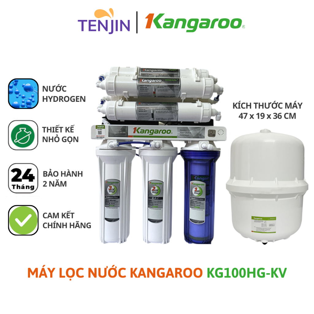 Máy Lọc Nước RO KG100HG-KV Kangaroo Chính Hãng 10 Lõi Lọc Bảo Hành 2 Năm Toàn Quốc Thiết Kế Nhỏ Gọn Để Gầm Bếp