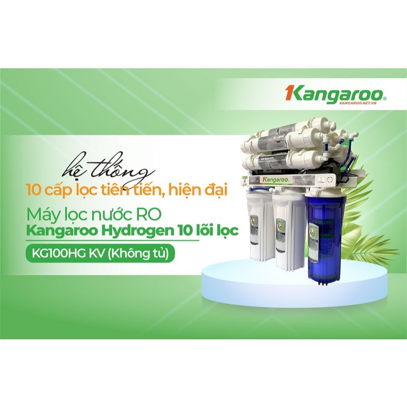 Máy Lọc Nước RO KG100HG-KV Kangaroo Chính Hãng 10 Lõi Lọc Bảo Hành 2 Năm Toàn Quốc Thiết Kế Nhỏ Gọn Để Gầm Bếp