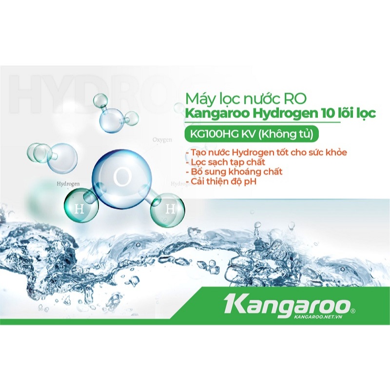 Máy Lọc Nước RO KG100HG-KV Kangaroo Chính Hãng 10 Lõi Lọc Bảo Hành 2 Năm Toàn Quốc Thiết Kế Nhỏ Gọn Để Gầm Bếp