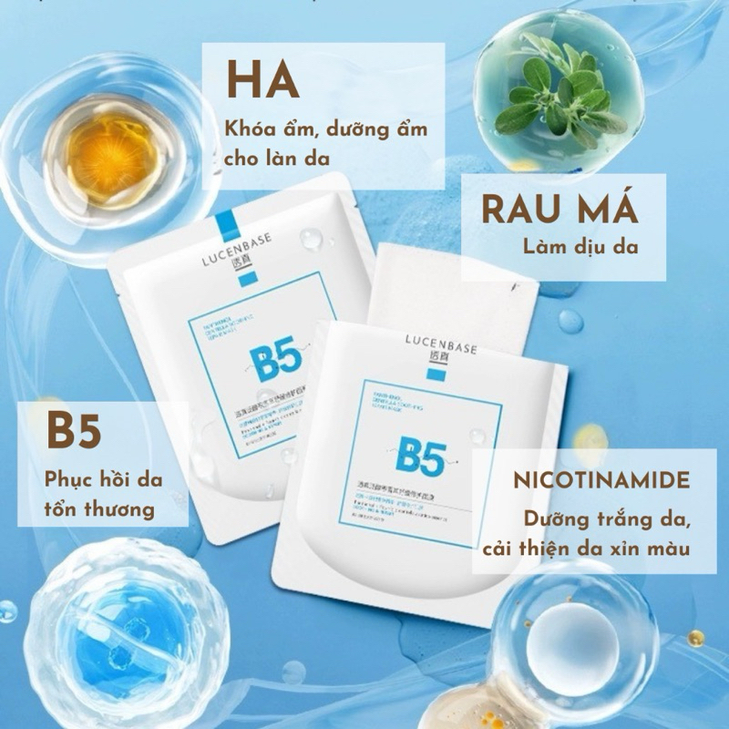 Mặt nạ B5 Pro Lucenbase cấp ẩm, phục hồi làm dịu da | Shopee Việt Nam