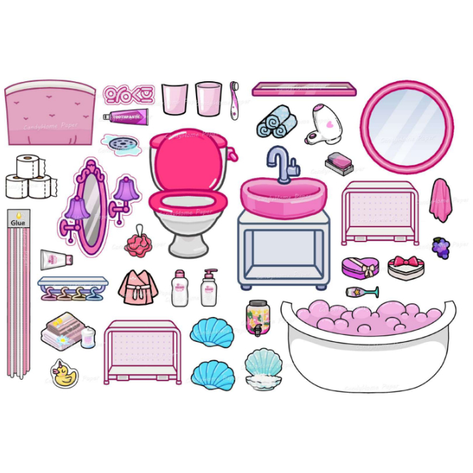 Cuốn Sách Toca Boca squishy giấy đồ chơi thủ công toca boca giấy nhà của beauty.holic đồ chơi giấy The Bride House
