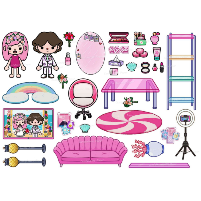 Cuốn Sách Toca Boca squishy giấy đồ chơi thủ công toca boca giấy nhà của beauty.holic đồ chơi giấy The Bride House