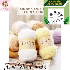 Len nhung 2mm - sợi len có độ óng siêu đẹp đan móc thú bông, khăn, áo, váy siêu mềm mịn, không rụng lông
