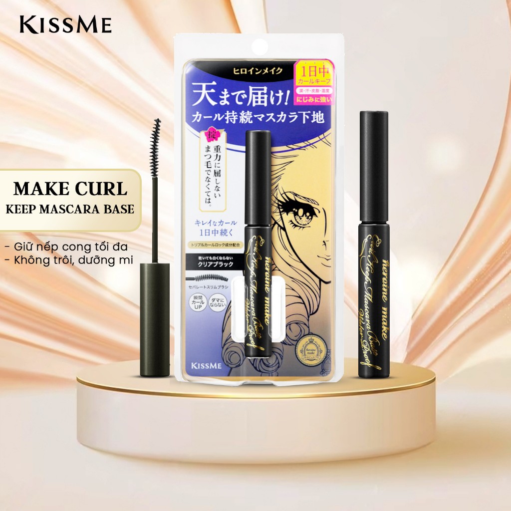 Mascara Lót Nền Giữ Nếp Cong Mi, Không Lem Trôi Kissme Heroine Curl Keep Mascara Base  ( 4.5g )
