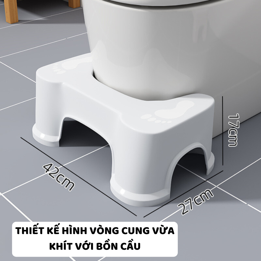 Ghế Kê Chân Toilet ENODA HOME Giúp Đi Vệ Sinh Đúng Cách, Chống Táo Bón, Ghế Để Chân Bồn Cầu Thiết Kế Tiện Lợi GHE002