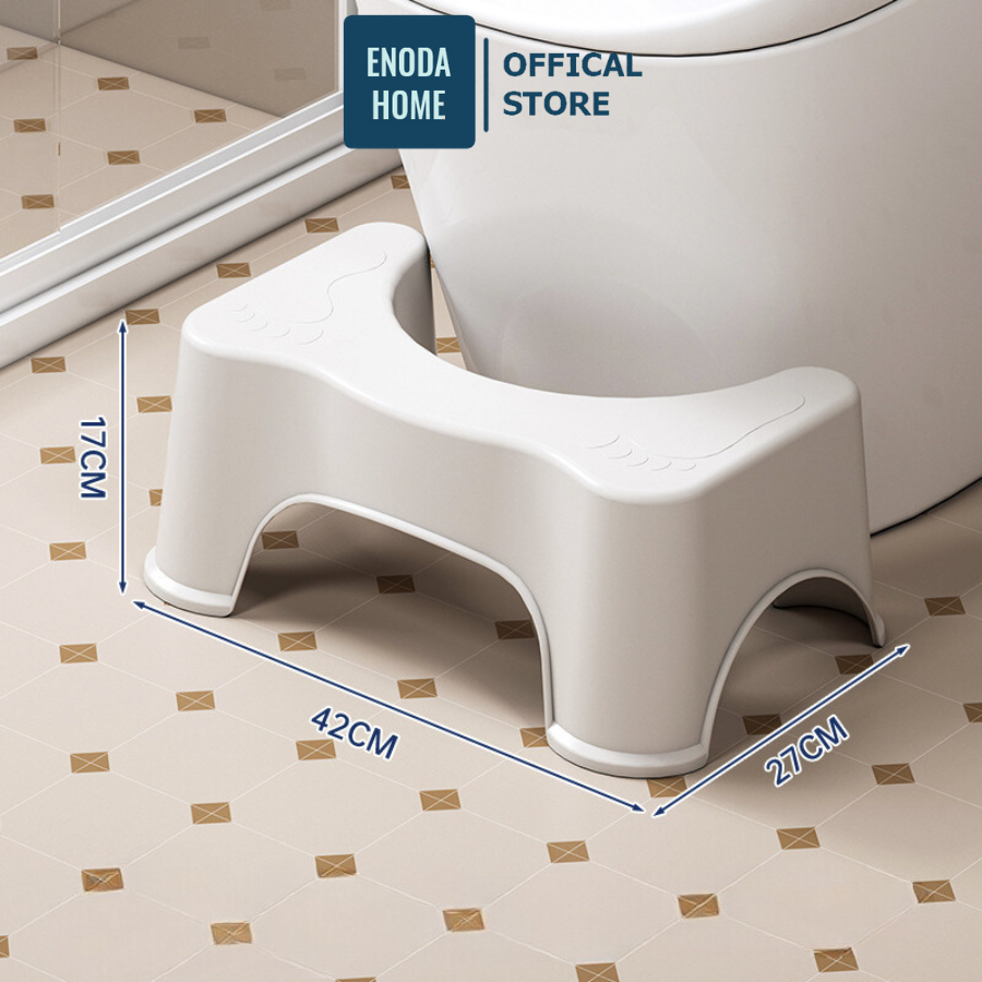 Ghế Kê Chân Toilet ENODA HOME Giúp Đi Vệ Sinh Đúng Cách, Chống Táo Bón, Ghế Để Chân Bồn Cầu Thiết Kế Tiện Lợi GHE002